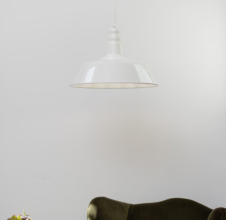 Argyll Industrial Pendant Light Clay White Cream